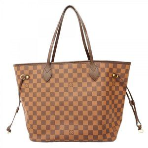 LOUIS VUITTON Brown Damier Neverfull MM Tote Bag